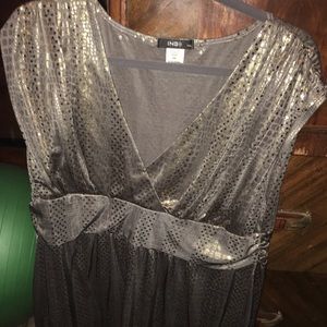 Silver grey  and gold empire like sleeveless